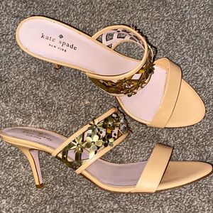 Kate Spade beaded nude heel